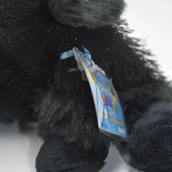 Ganz Webkinz HM191 Black Poodle Puppy Dog Stuffed Animal Plush Sealed Code - Picture 4 of 9
